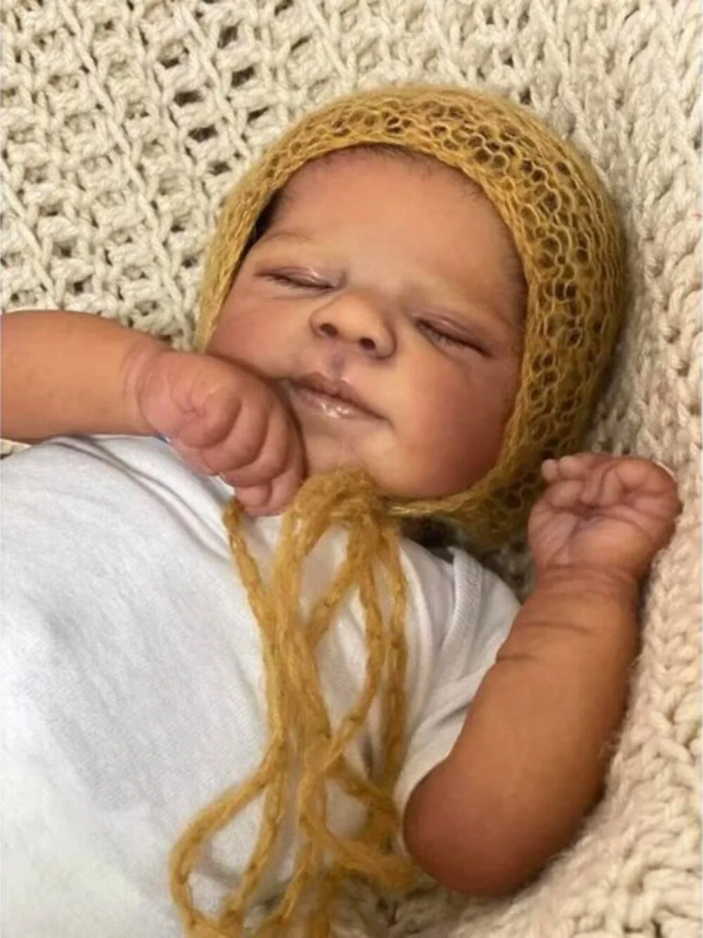 18 Inch Black Reborn Baby Boy Doll Solid Medical Silicone Waterproof